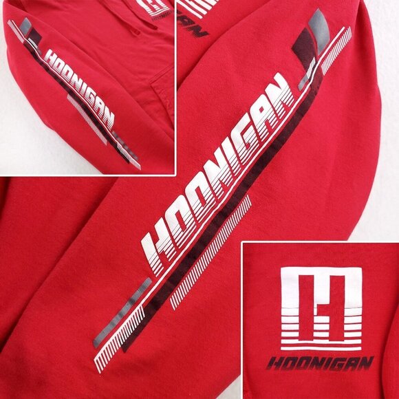 Hoonigan Hoodie Sweatshirt Pullover Racing Sleeve Graphics Men's Medium - Picture 3 of 14